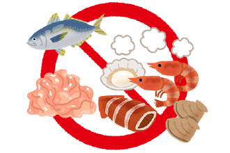 魚介類（魚、貝類、イカ、たこ）、<br>ホルモン、レバーなど内臓系の持ち込みはできません